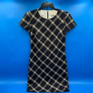 Brooks Brothers‎ Red Fleece Women's Plaid Sheath Dress Size 4 Made in Thailand